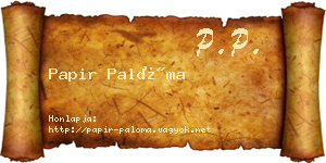 Papir Palóma névjegykártya